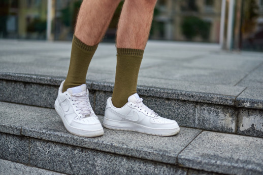 Водонепроникні шкарпетки DexShell Ultra Thin Crew, Хакі/Сірий L (43-46)