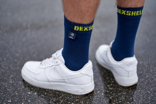 Водонепроникні шкарпетки DexShell Ultra Thin Crew, Синій/Жовтий S (36-38)