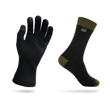 Акционный комплект DexShell носки Thermlite Green DS6260 + перчатки ThermFit Neo DG324TSBL